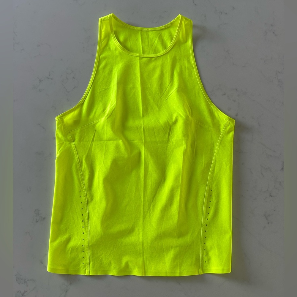 lululemon athletica Highlighter Yellow Run Tank Size 4